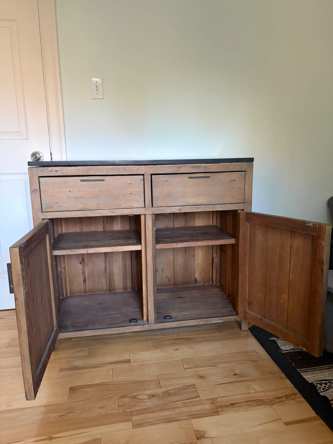Solid Wood Cabinet With Real Stone Top - photo 2