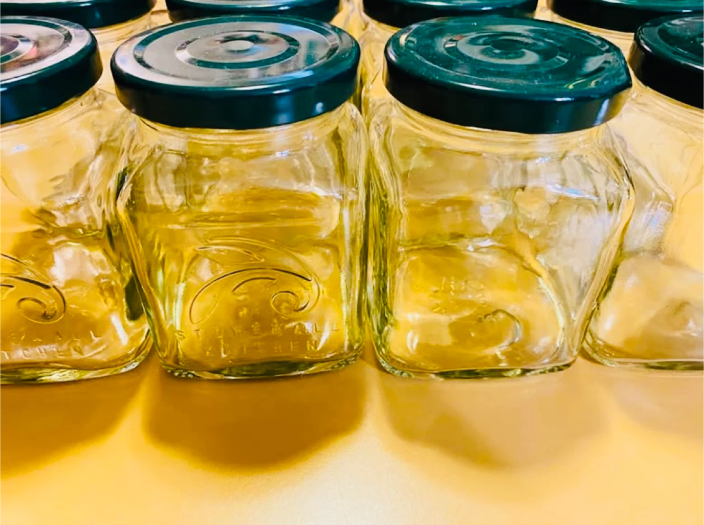 Glass Jam Jars with Green  Lids - photo 3