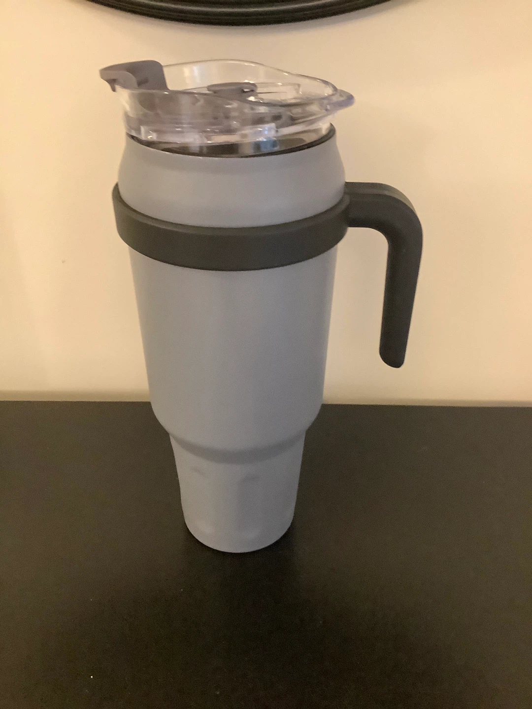 Grey Insulated Tumbler with Handle