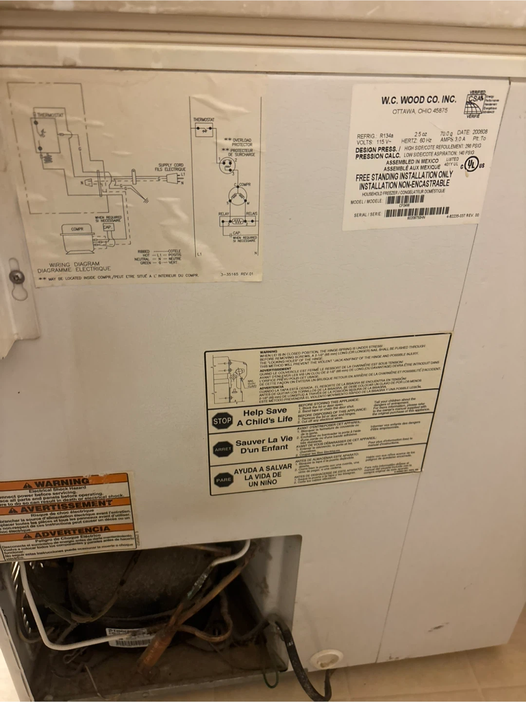 W.C. Wood Co. Inc. Chest Freezer - photo 4