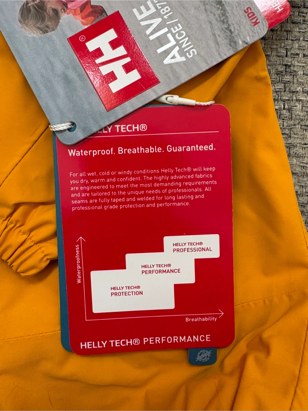 Helly Hansen Kids Waterproof Jacket - Size 92/2 - photo 3