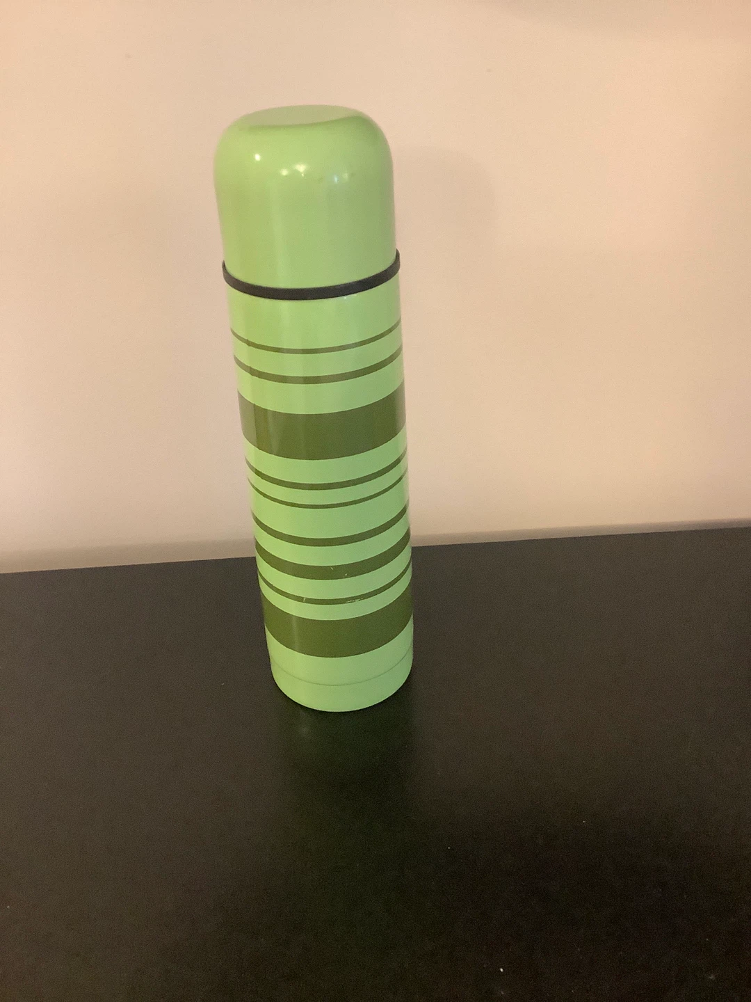 Green Striped Thermos