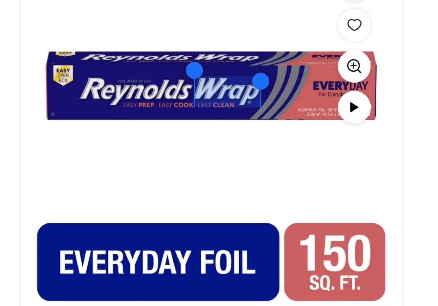 Reynolds Wrap Aluminum Foil 150 Total Sq. Ft.
