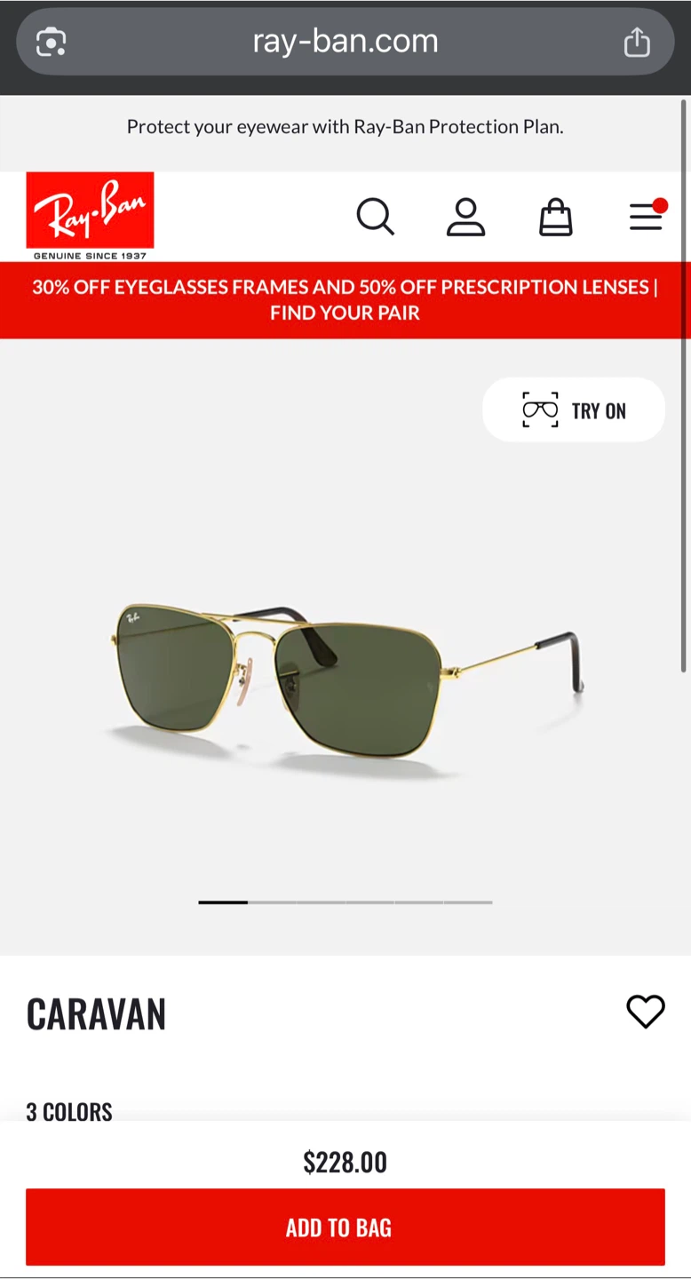 Brand New in Box Ray-Ban Caravan Sunglasses.  MADE IN ITALY 🇮🇹 - photo 2