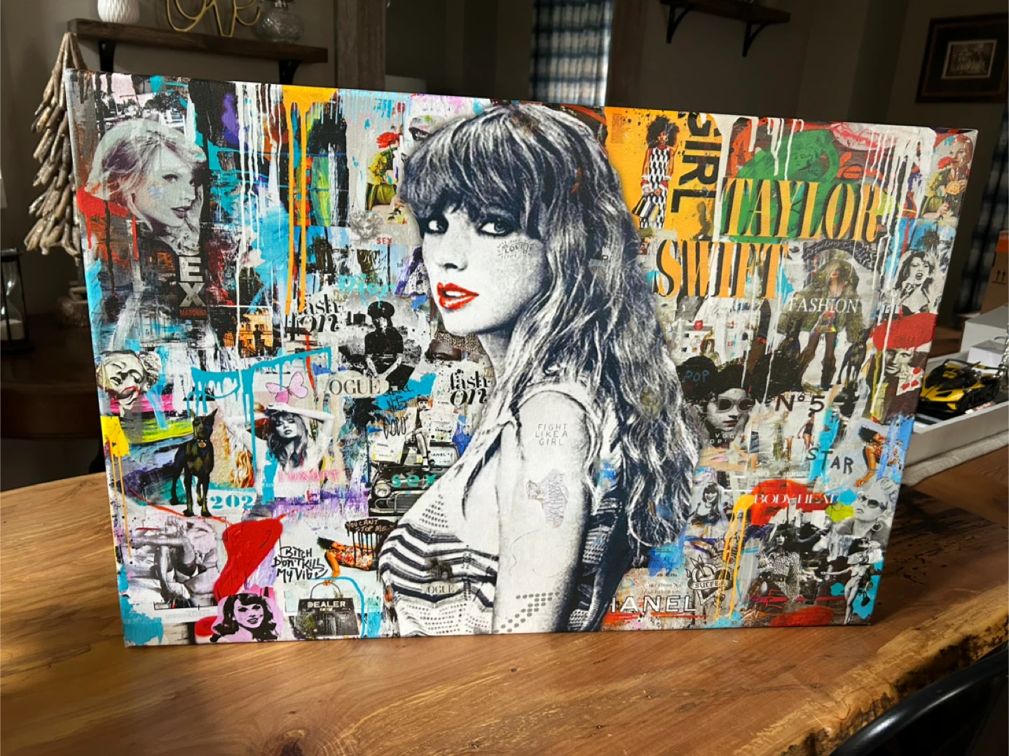 Taylor Swift Collage Art Canvas