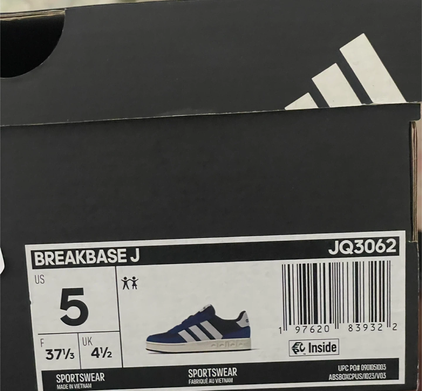 Adidas Breakbase J Sneakers Size 5 US - photo 2