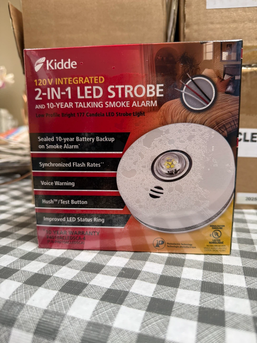 Kidde 2-in-1 Integrated 120V Smoke and Strobe Alarm