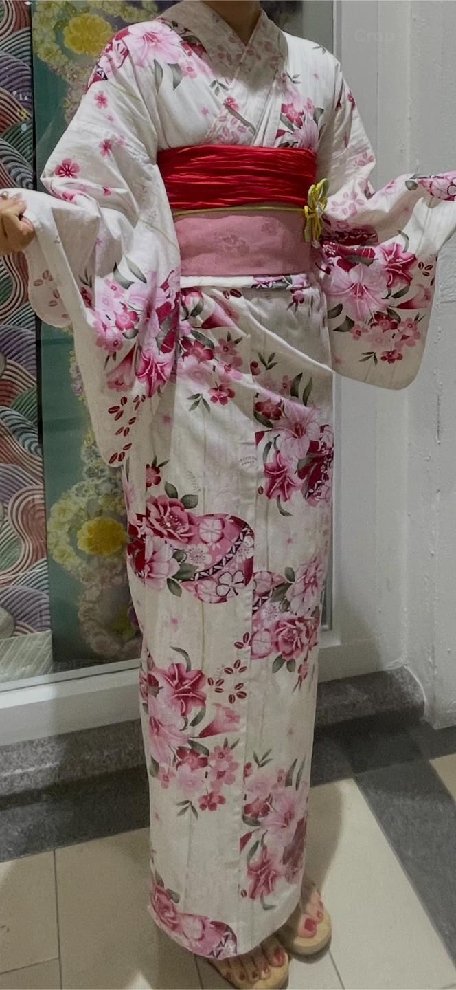 Women's Floral Yukata Kimono from Japan