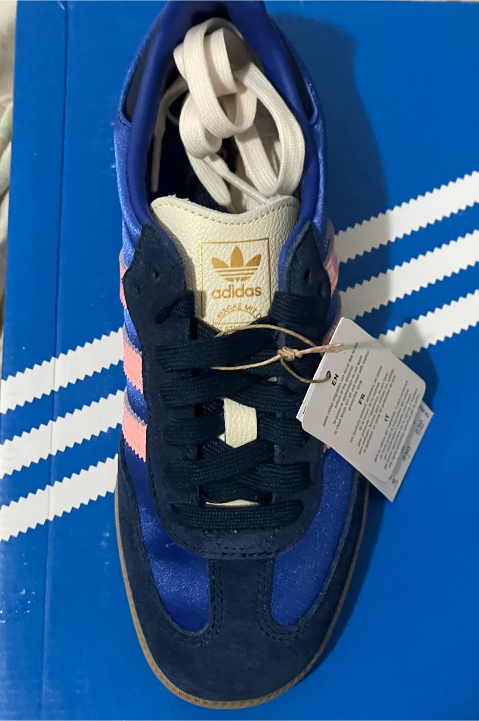Adidas Samba OG W Women's Shoes - Blue/Pink, Size 6