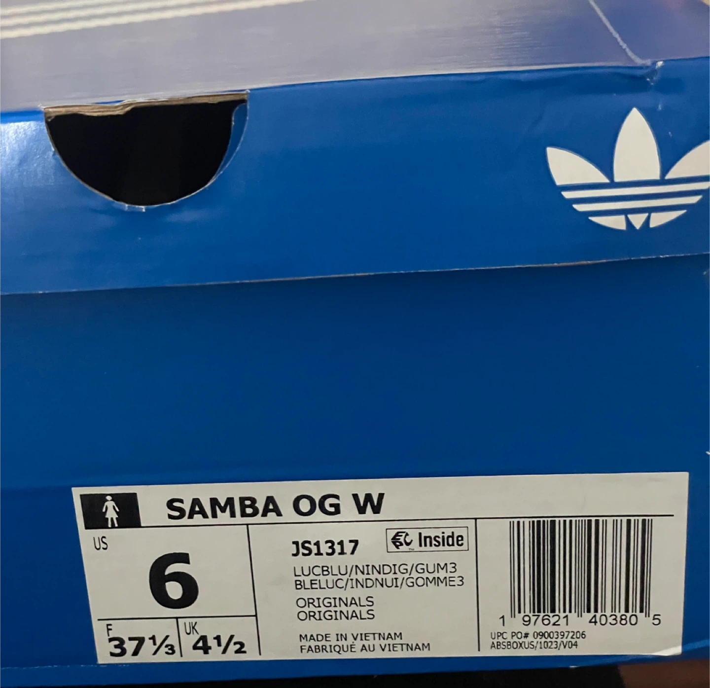 Adidas Samba OG W Women's Shoes - Blue/Pink, Size 6 - photo 3