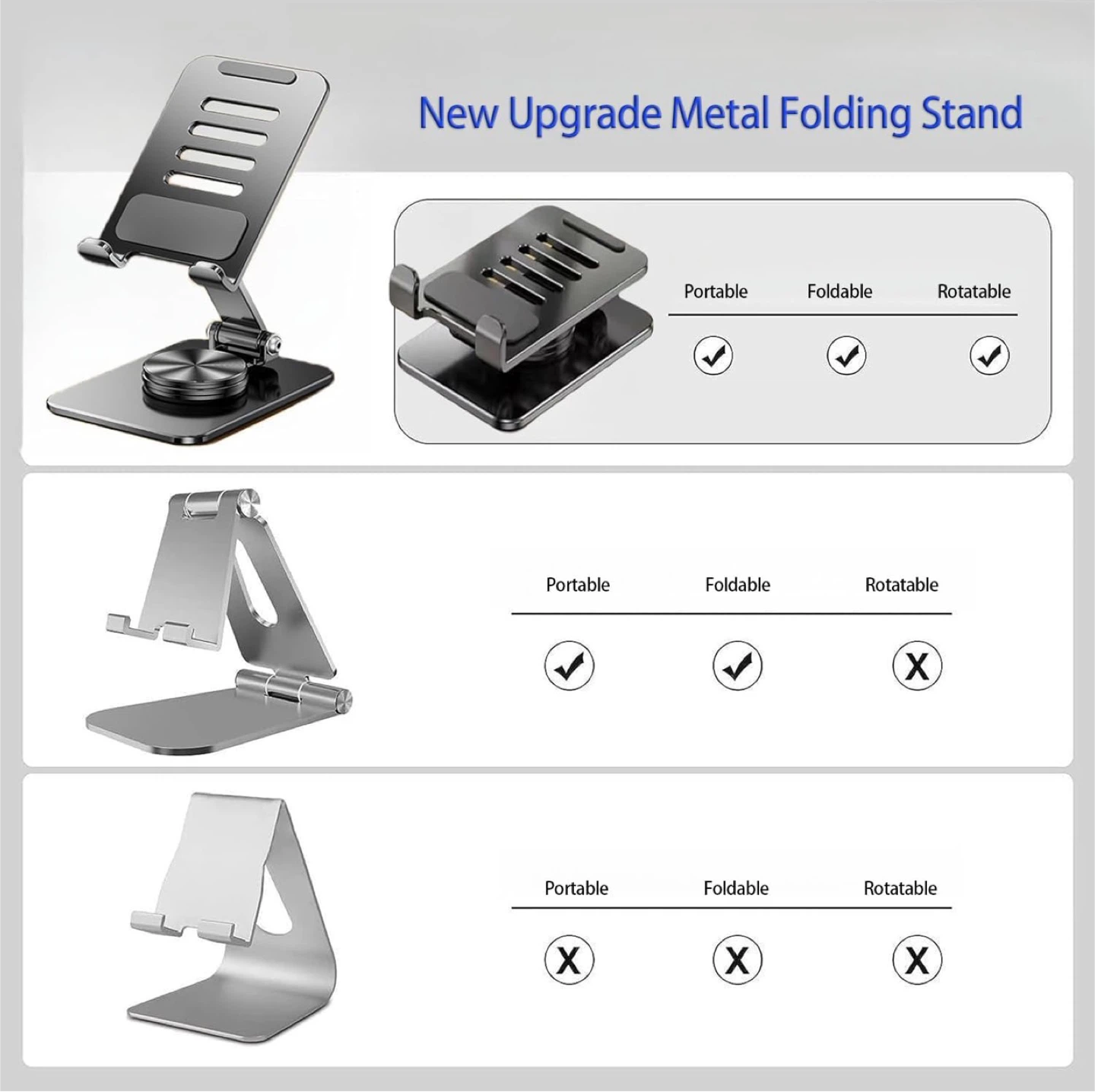 Adjustable Metal Folding Phone and Tablet Stand - photo 5