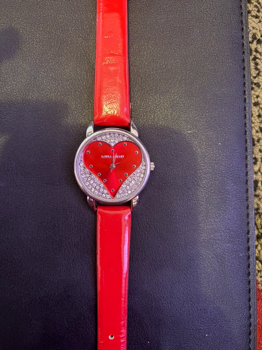 Laura Ashley Red Heart Watch with Rhinestones - photo 2