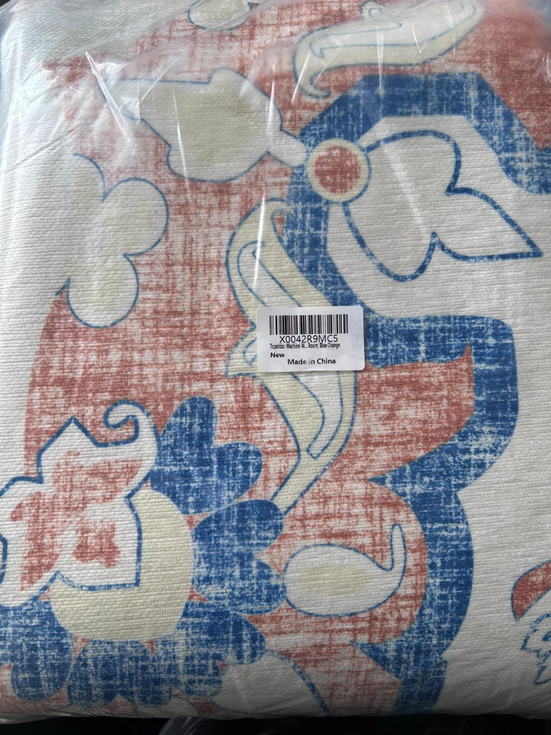 Area Rug - Blue & Orange Floral Pattern - photo 2