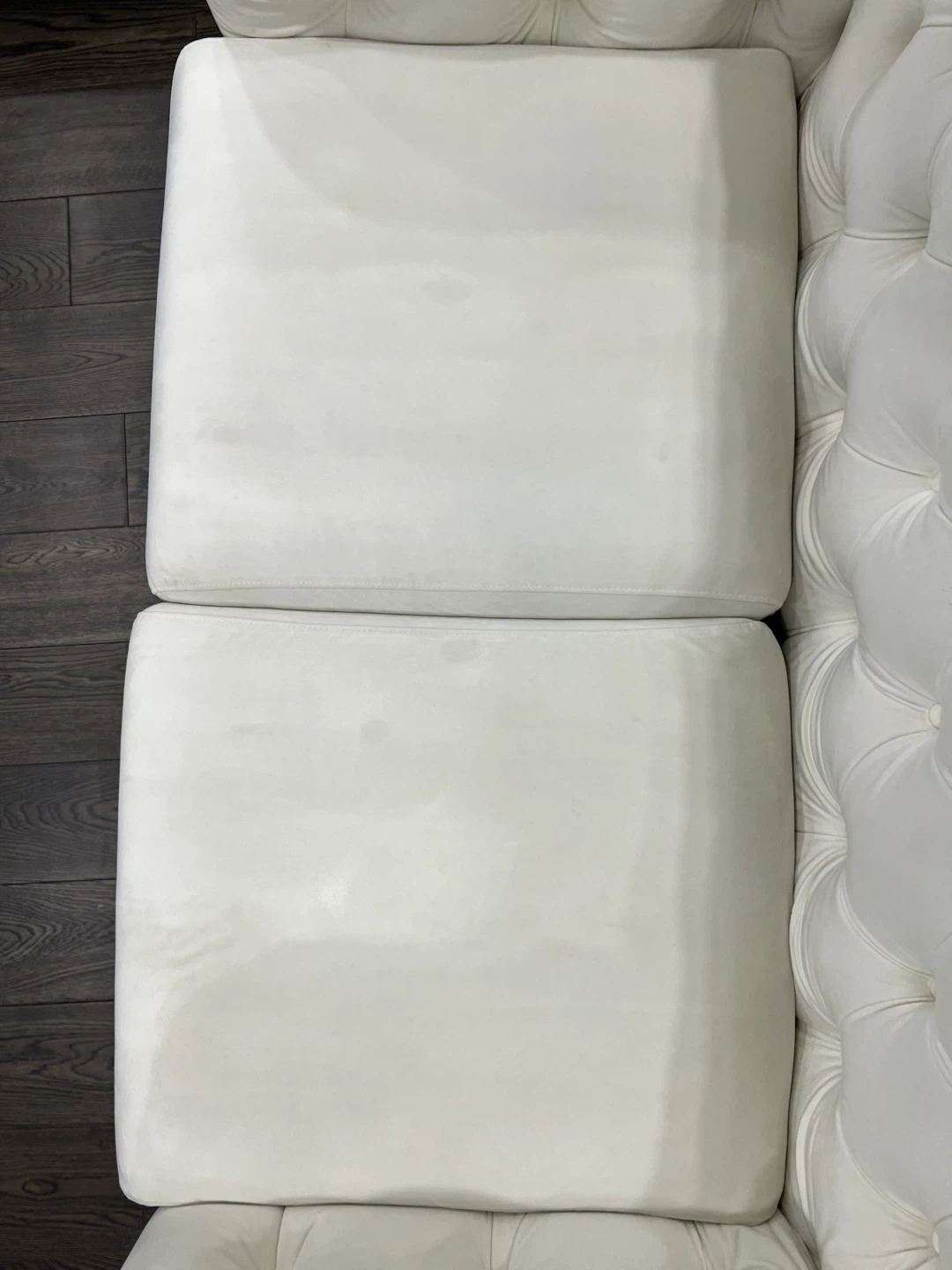 Tufted Cream Sofa set - photo 5