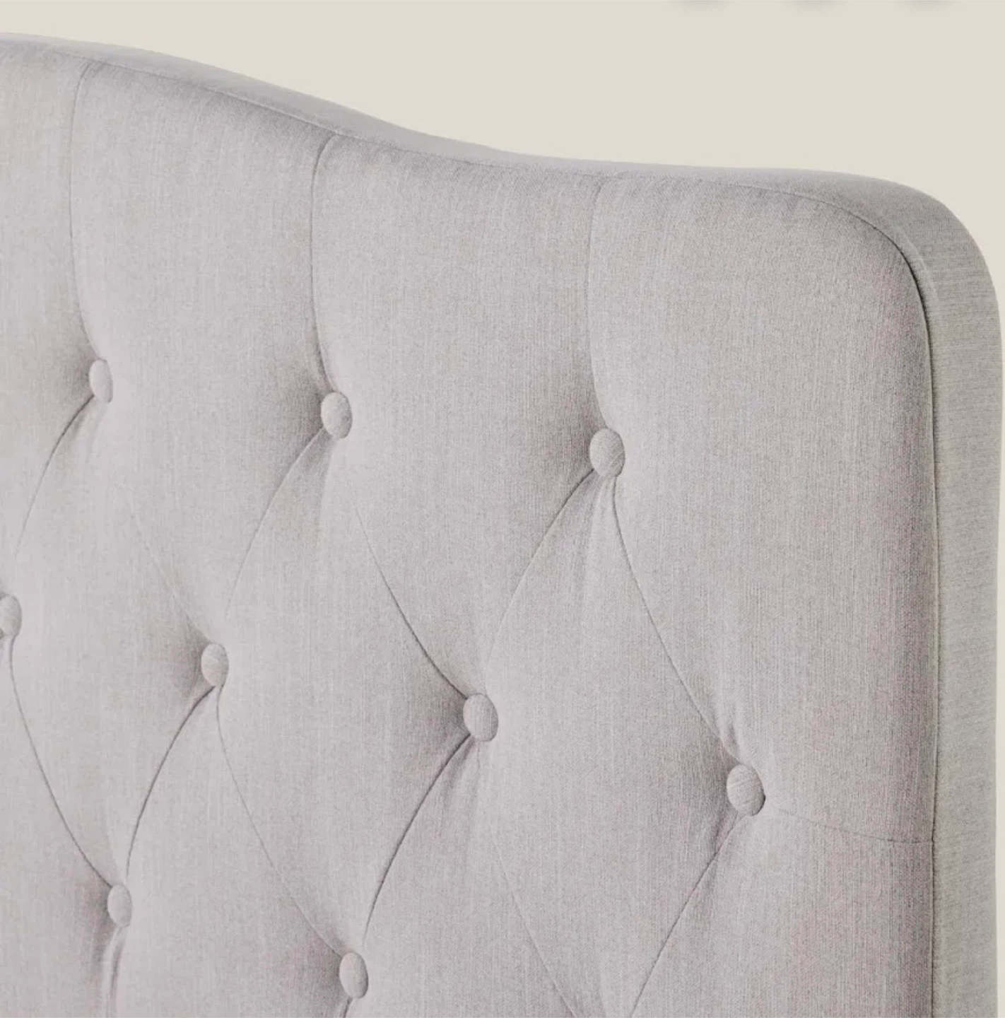 tufted upholstered headboard with a curved top - photo 2
