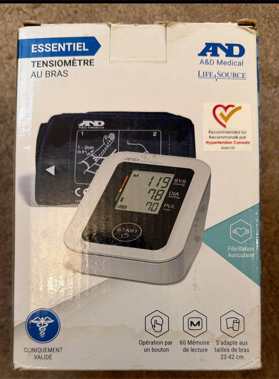 A&D Medical Essential Upper Arm Blood Pressure Monitor