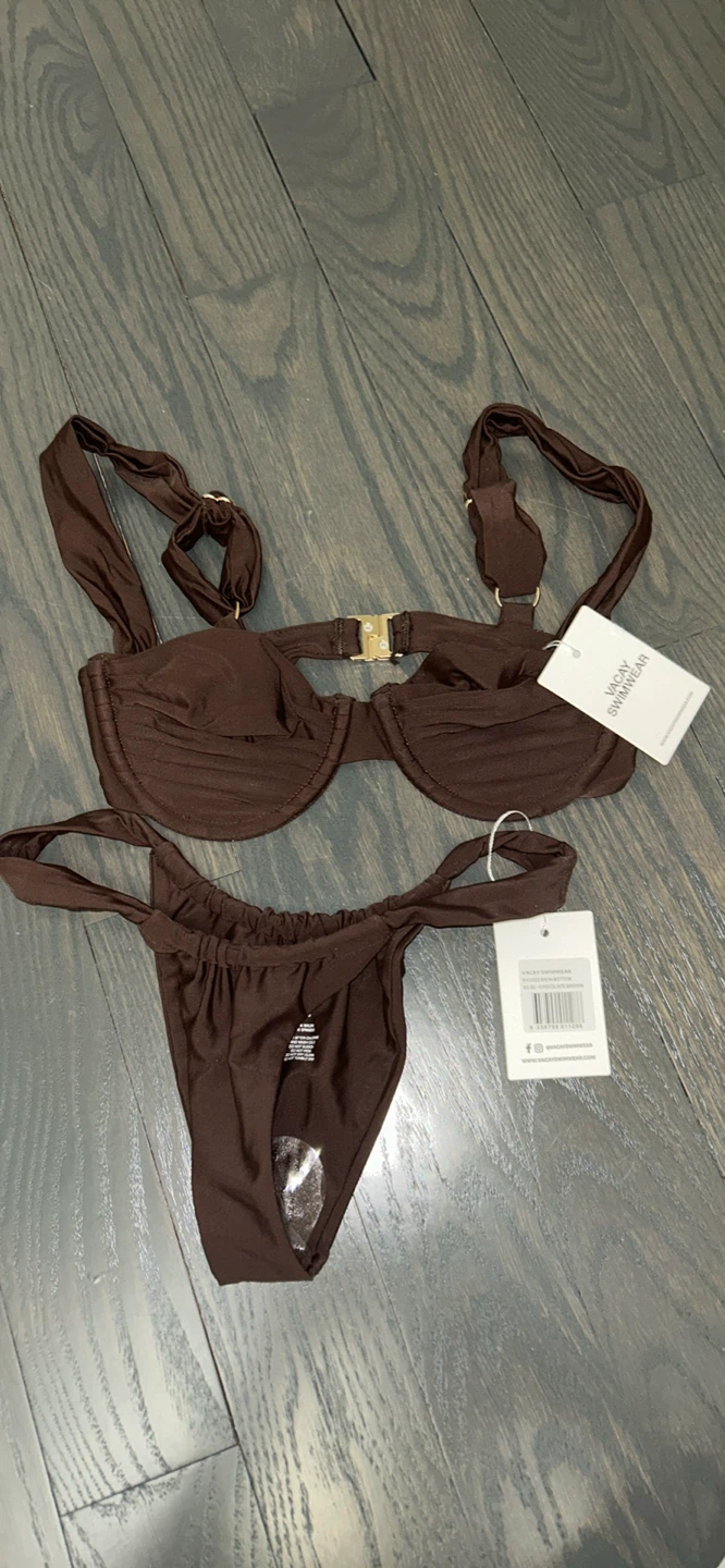 Vacay Swimwear Rhodes Top & Bottom Set - Chocolate - photo 2