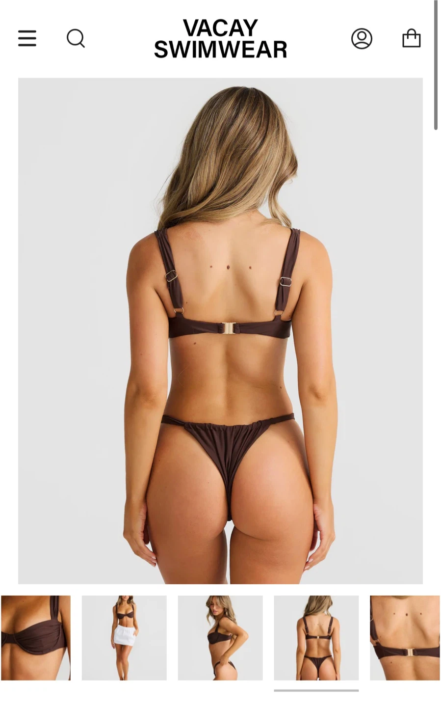 Vacay Swimwear Rhodes Top & Bottom Set - Chocolate - photo 4