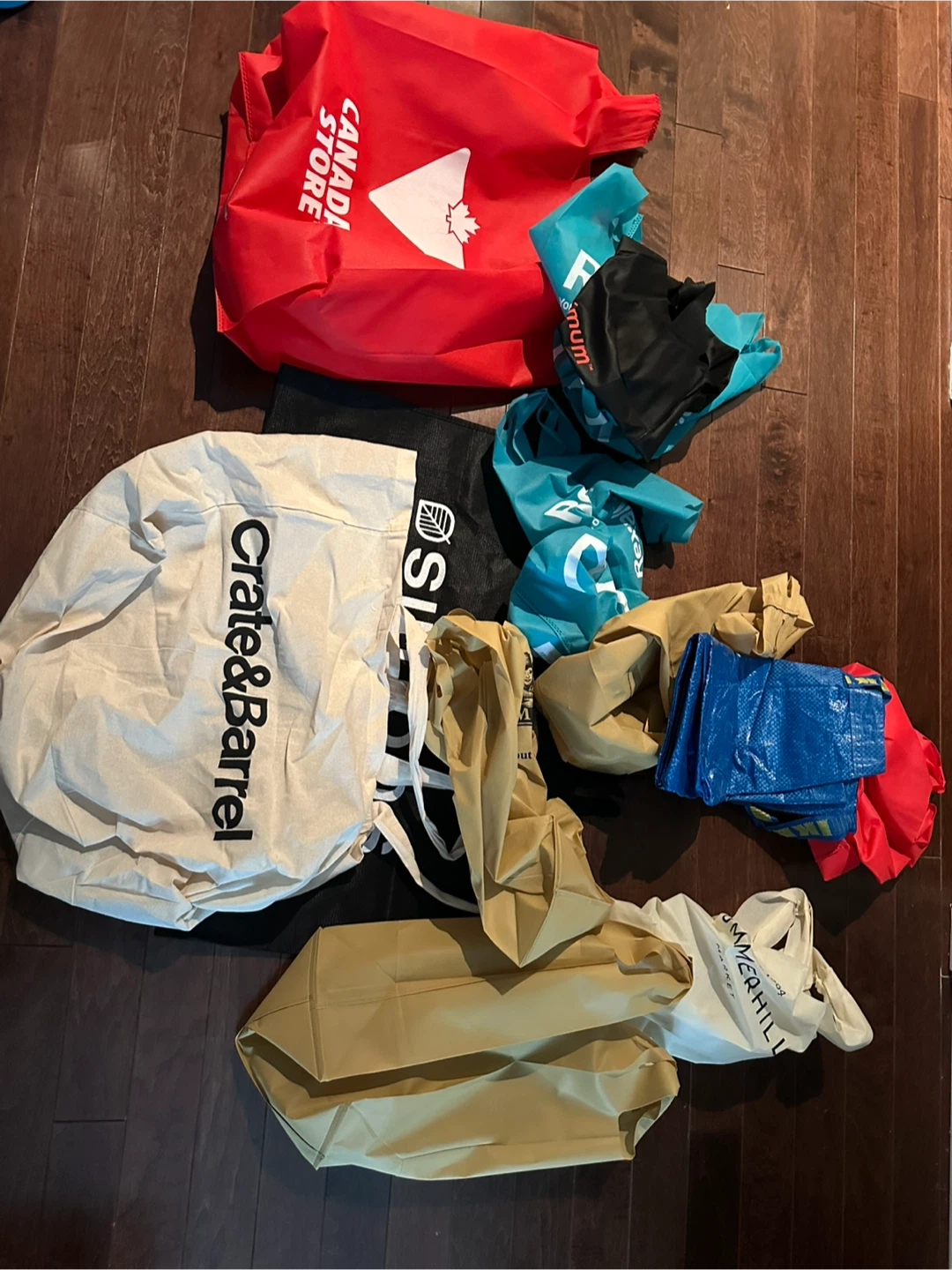 Assortment of reusable bags