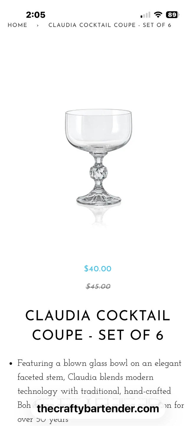 Bohemia Crystal Claudia Cocktail  or dessert Glasses -6 - photo 5