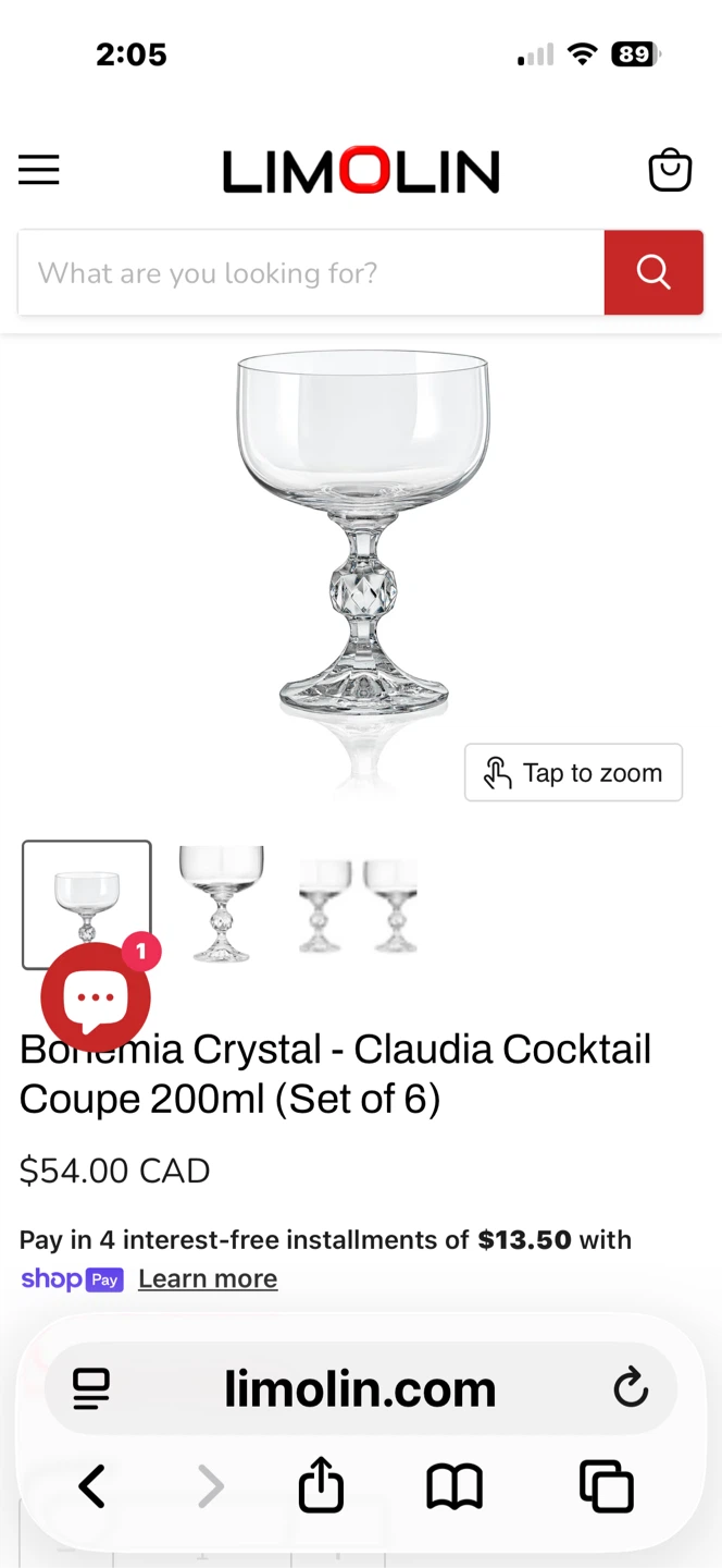 Bohemia Crystal Claudia Cocktail  or dessert Glasses -6 - photo 4