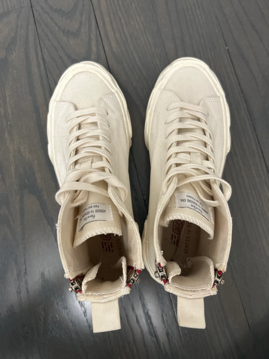 AGE High-Top Sneakers - Cream - Size 6 UK/40 EUR - photo 3