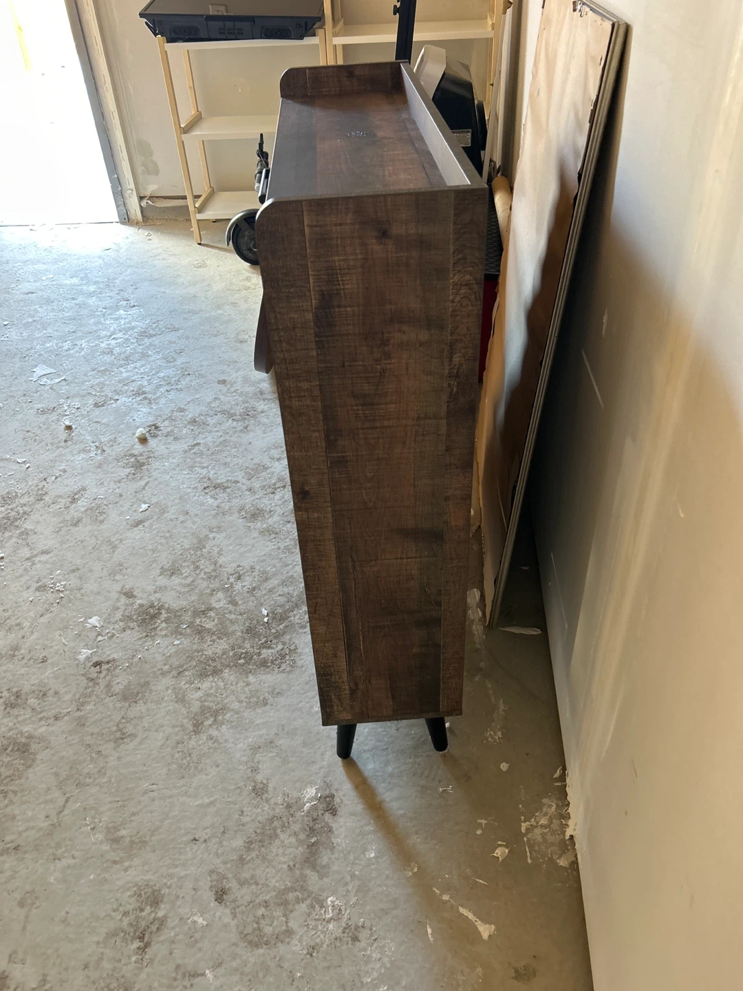 Rustic Wood Shoe Cabinet with 2 Flip Drawers - photo 3