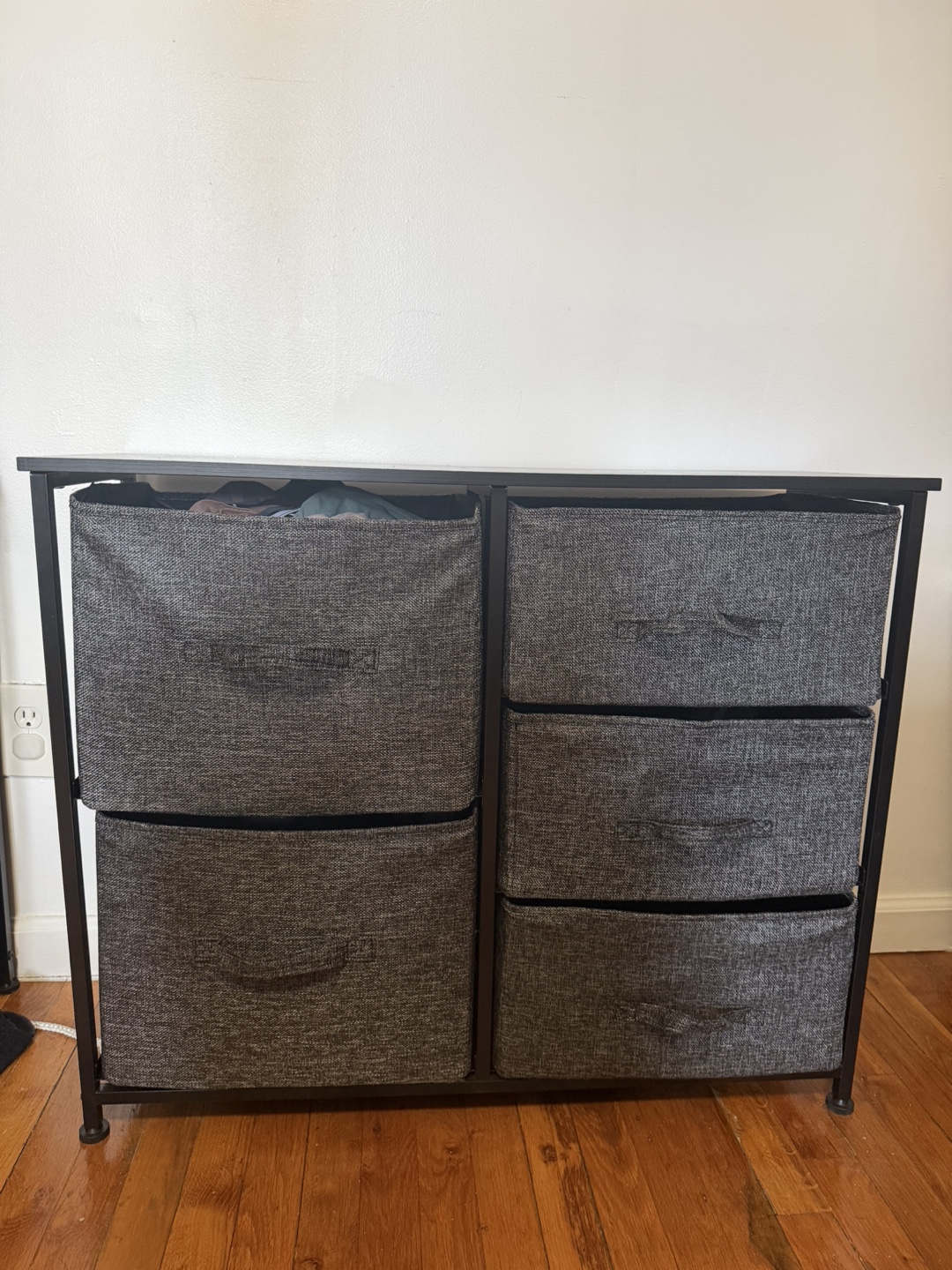 5-Drawer Fabric Dresser Chest, Gray - photo 4