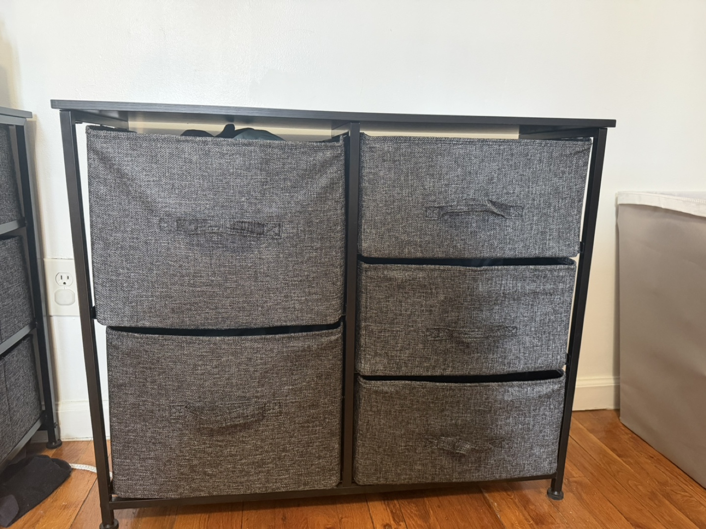 5-Drawer Fabric Dresser Chest, Gray - photo 3
