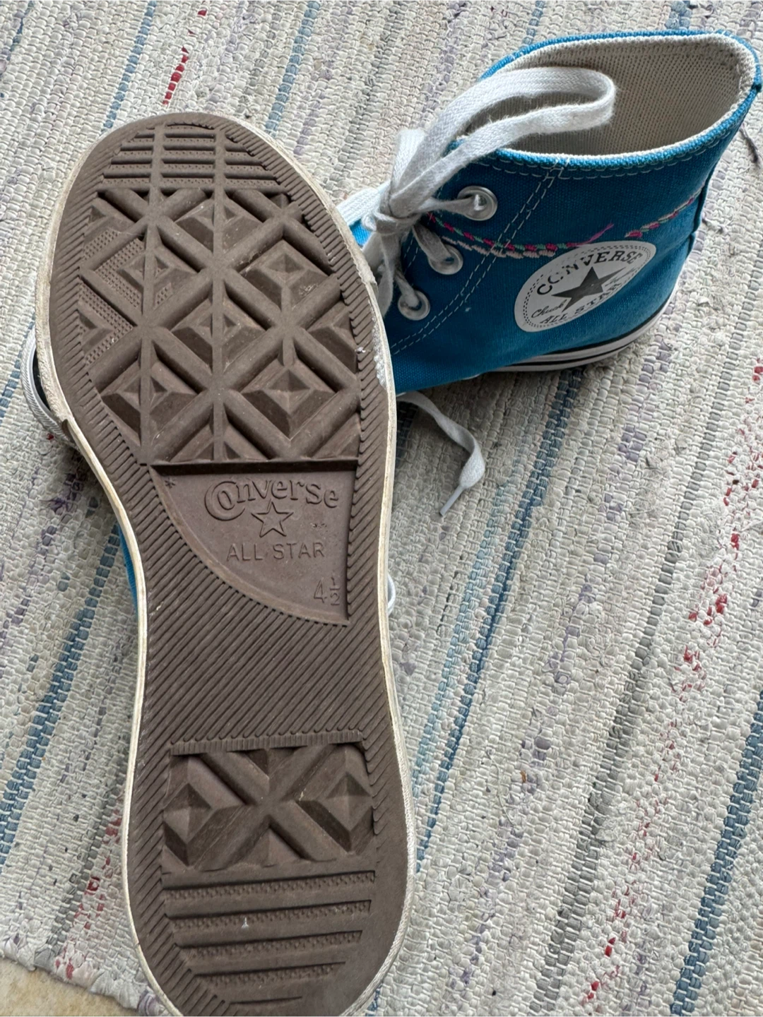Converse All Star High Top Platform Sneakers - Teal - Size 4.5 - photo 4
