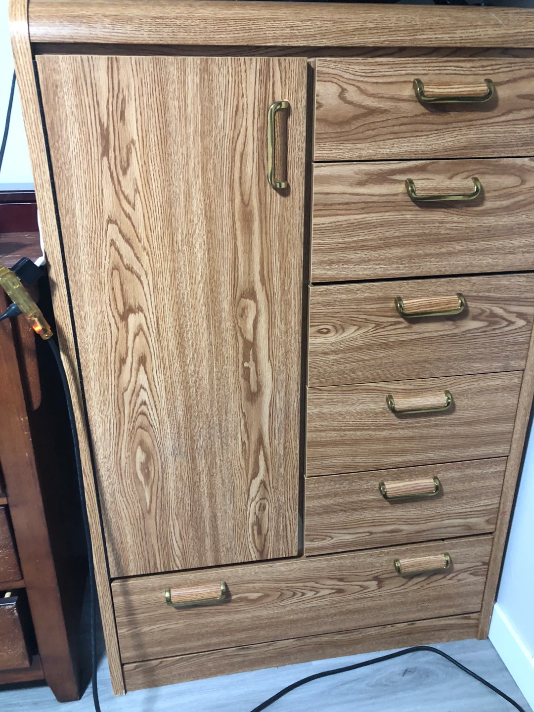 Wood Wardrobe with Drawers