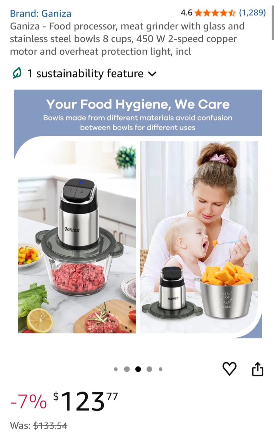 Ganiza Food Chopper and Meat Grinder - photo 2