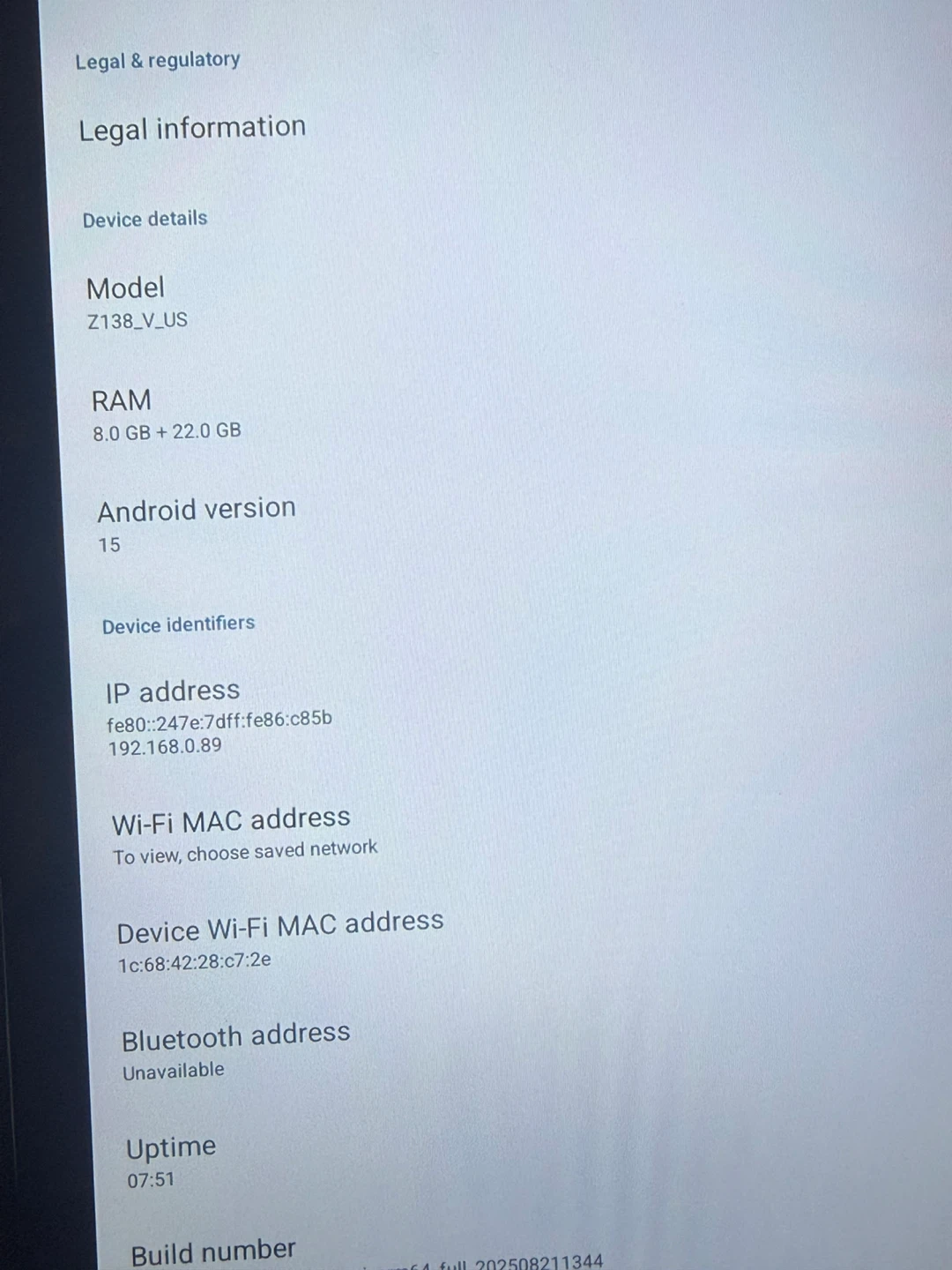 Android 15 Tablet - Model Z138_V_US - photo 3