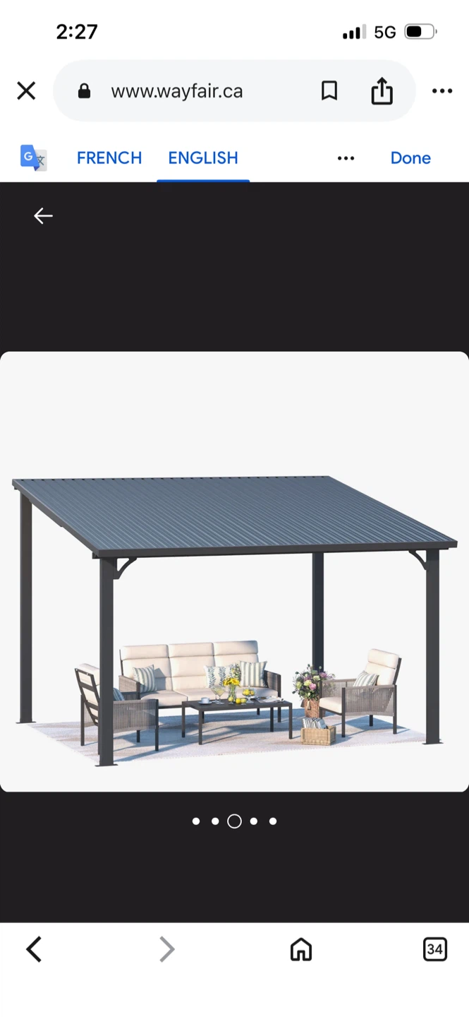 New 12 x 8 FT Hardtop Gazebo - photo 4
