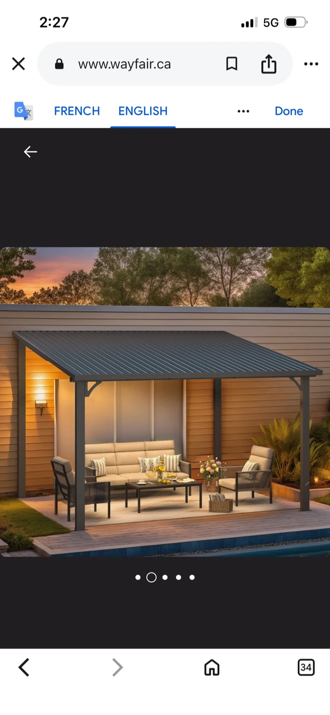 New 12 x 8 FT Hardtop Gazebo - photo 2