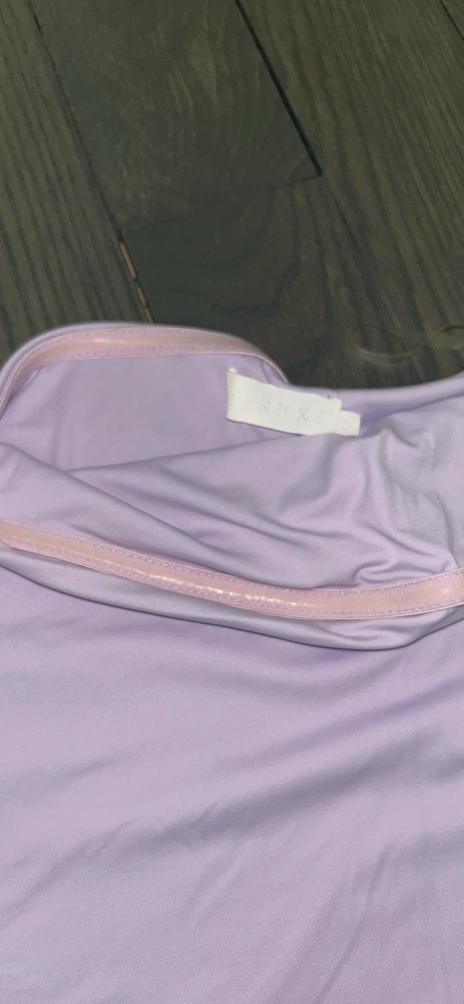 Meshki Lavender Strapless Ruched Mini Dress - photo 2