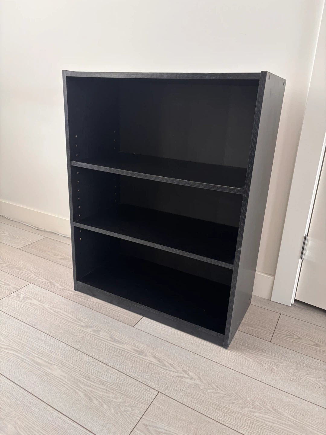 Black 3-Shelf Bookcase