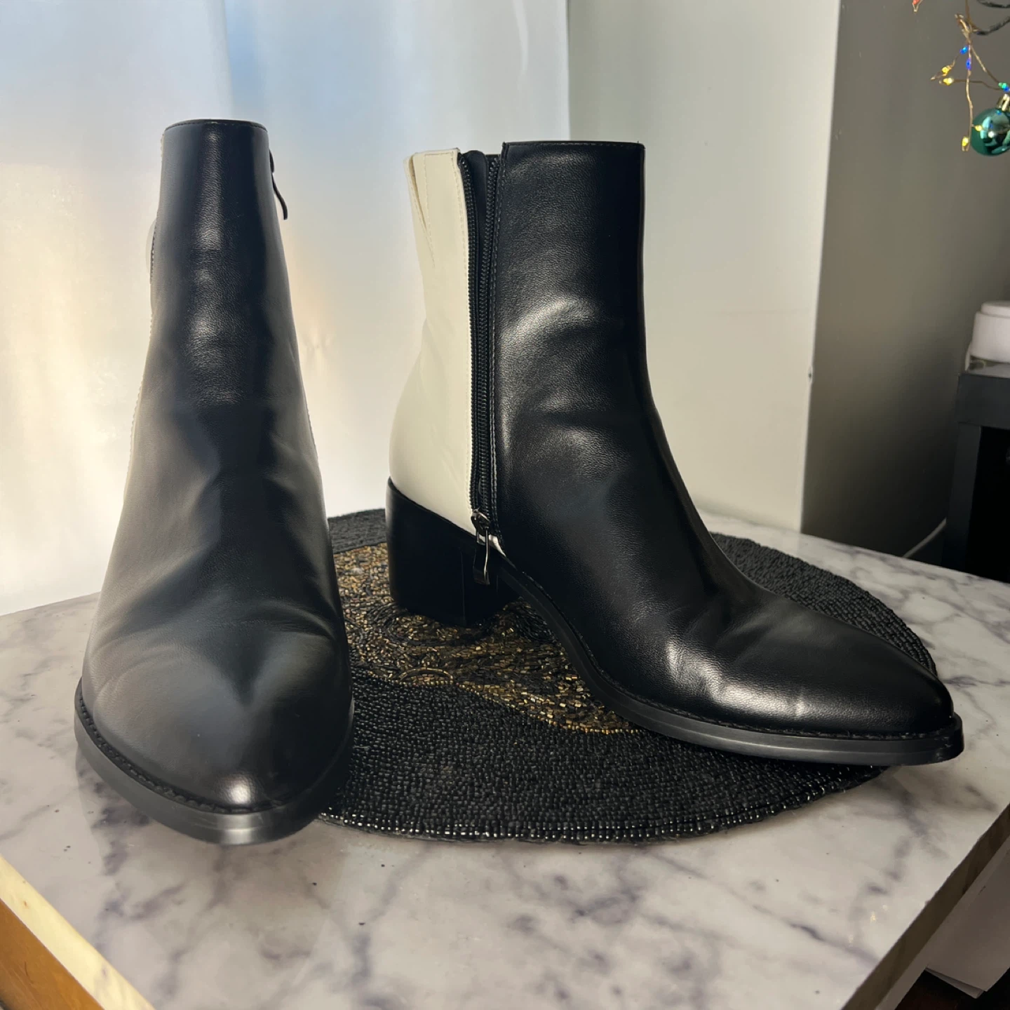MCLC Black & White Yin Yang Ankle Boots - photo 2