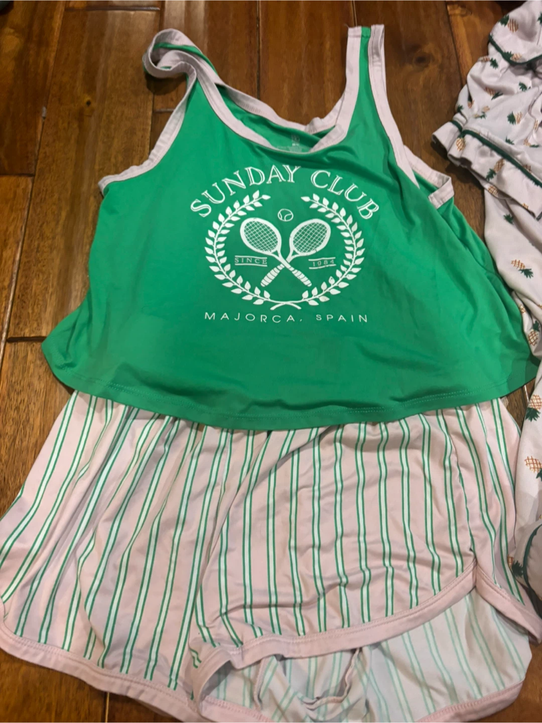 Sunday Club Tennis Pajama Set & pineapple set