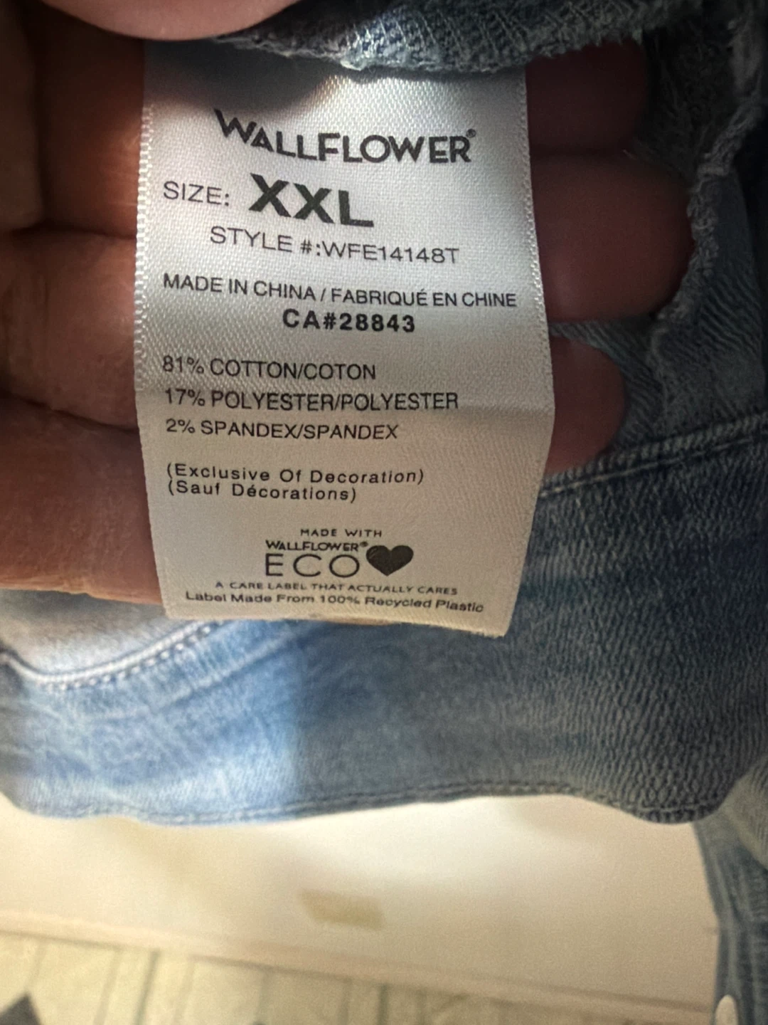 Wallflower The Dreamer Fit Denim Vest XXL - photo 3