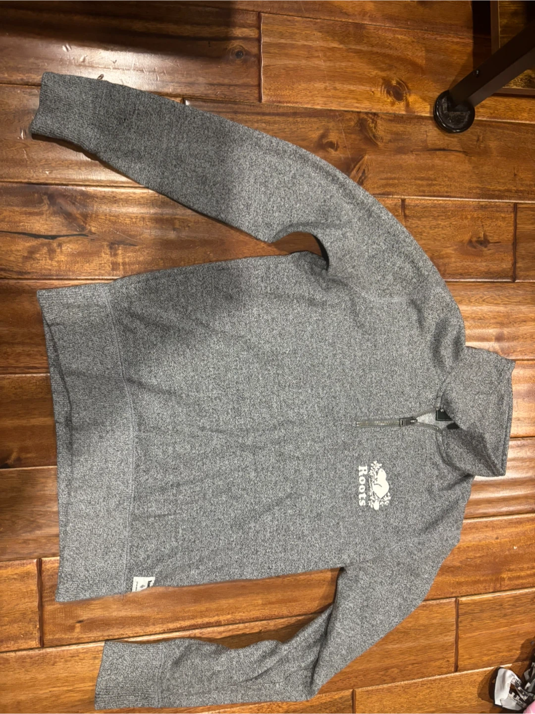 Roots Grey Quarter-Zip Sweatshirt