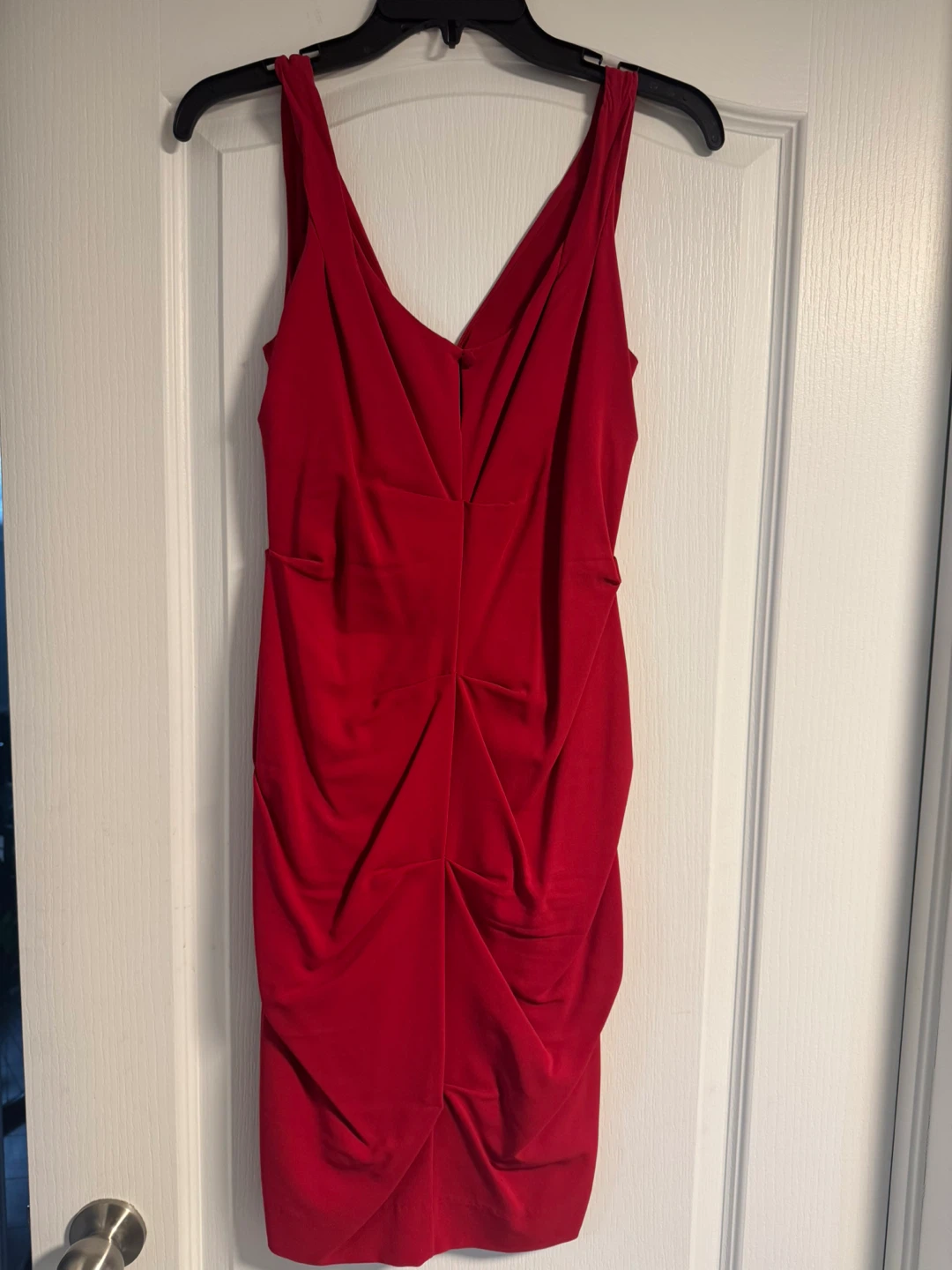 Nicole Miller Collection Red Ruched Dress Size 0