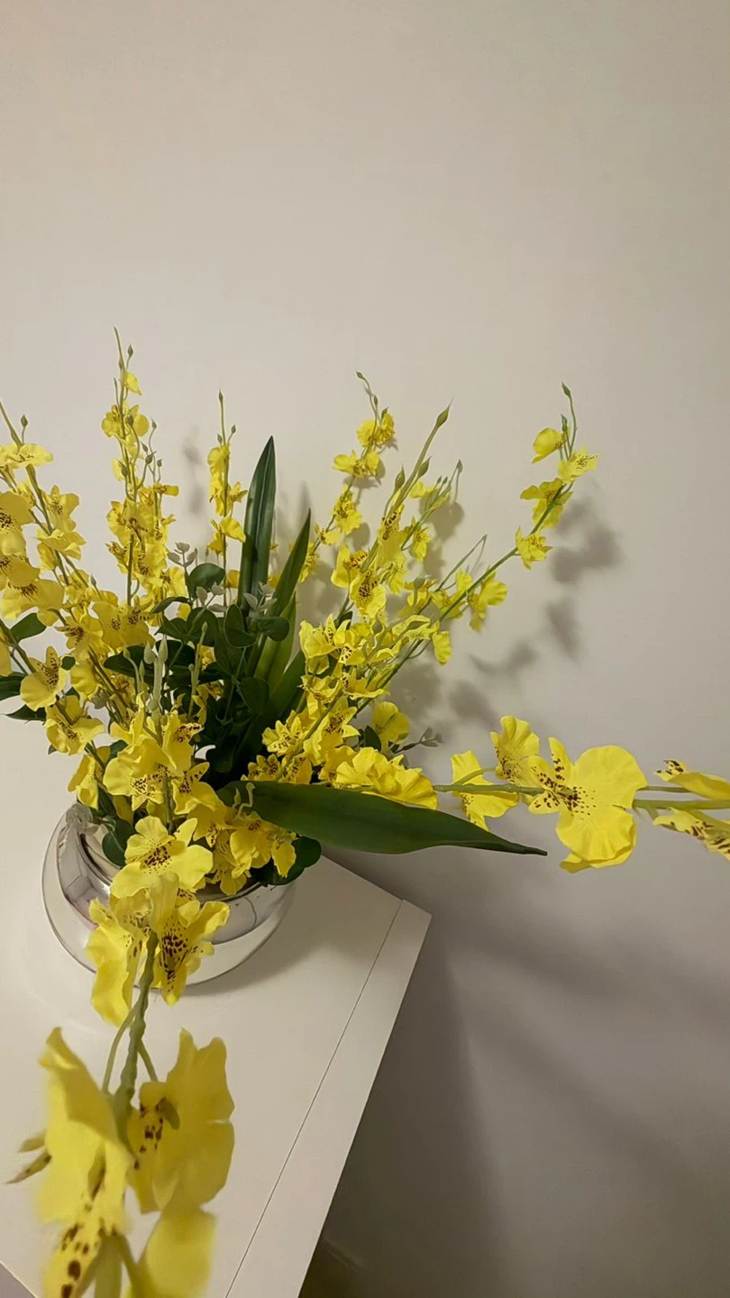 Artificial Yellow Orchid Arrangement