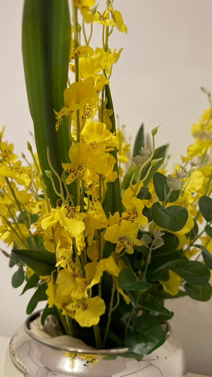 Artificial Yellow Orchid Arrangement - photo 3