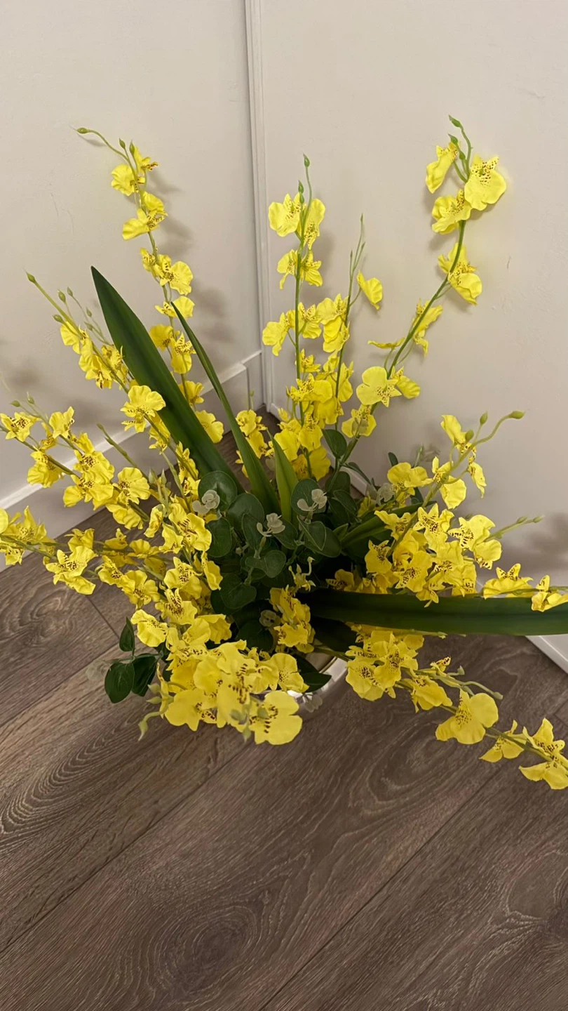 Artificial Yellow Orchid Arrangement - photo 4