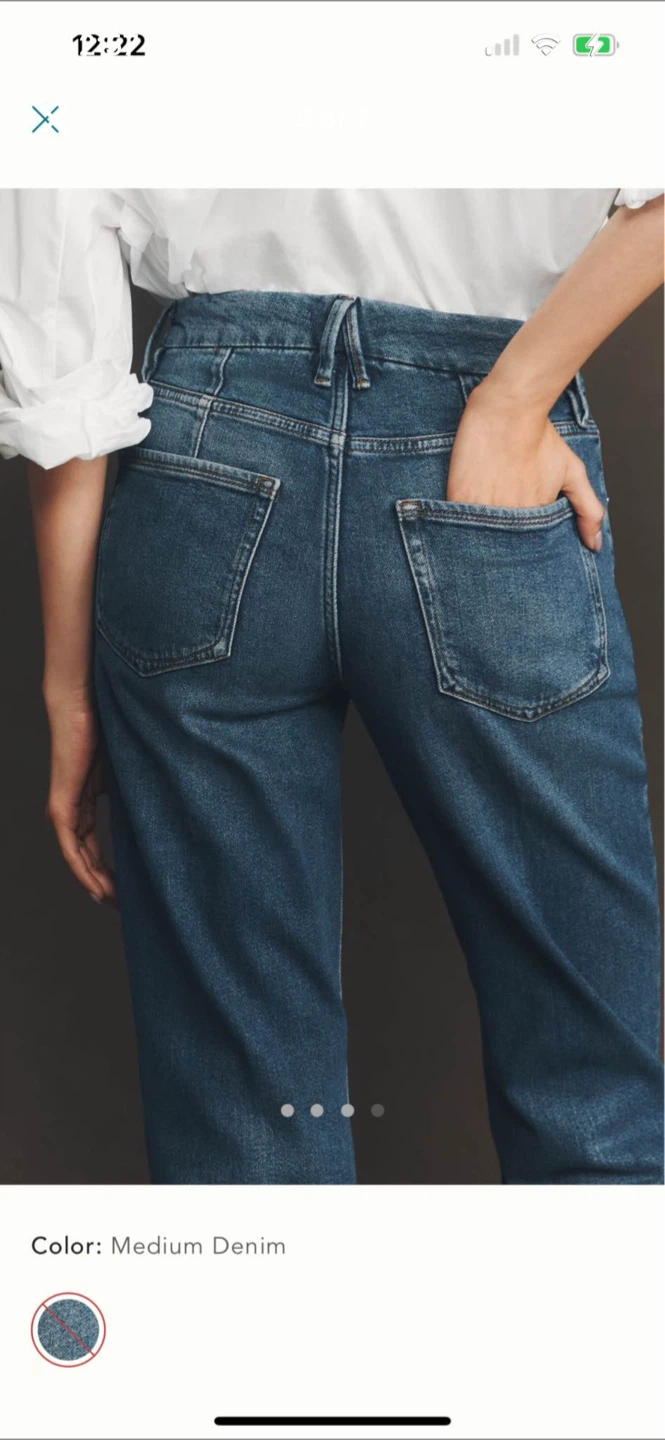 BNWT Good American Good Icon high rise straight leg jeans 2 - photo 4