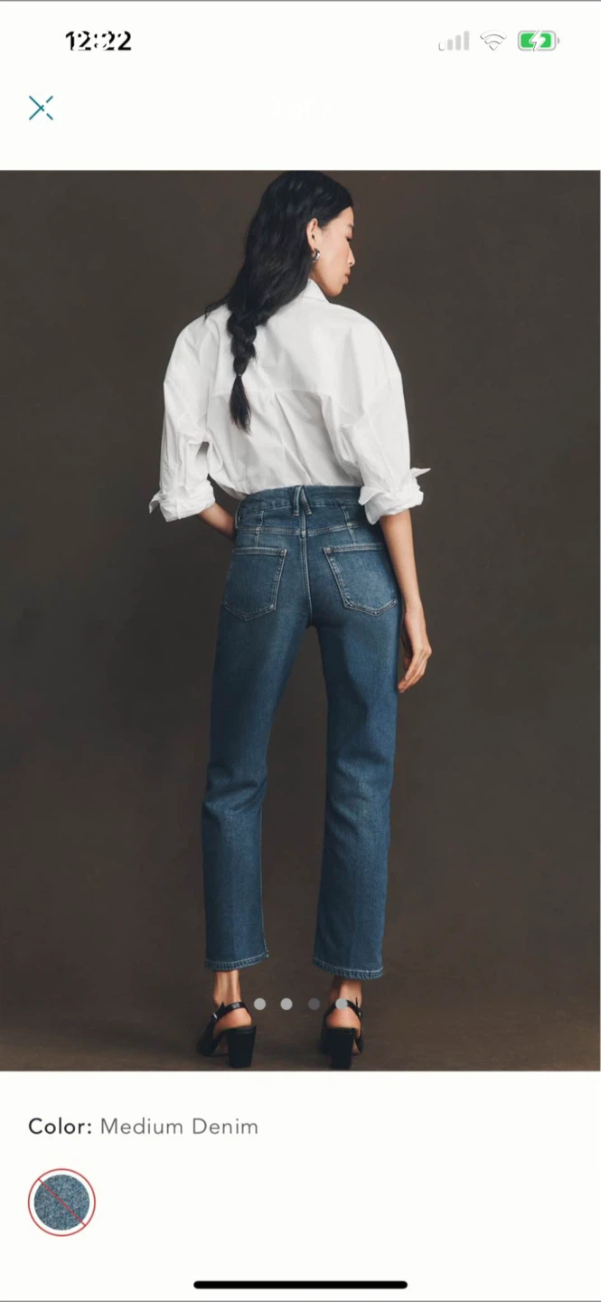 BNWT Good American Good Icon high rise straight leg jeans 2 - photo 3