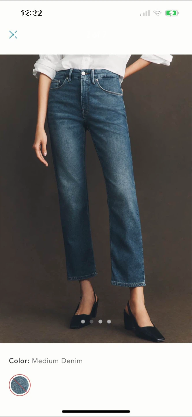 BNWT Good American Good Icon high rise straight leg jeans 2 - photo 2