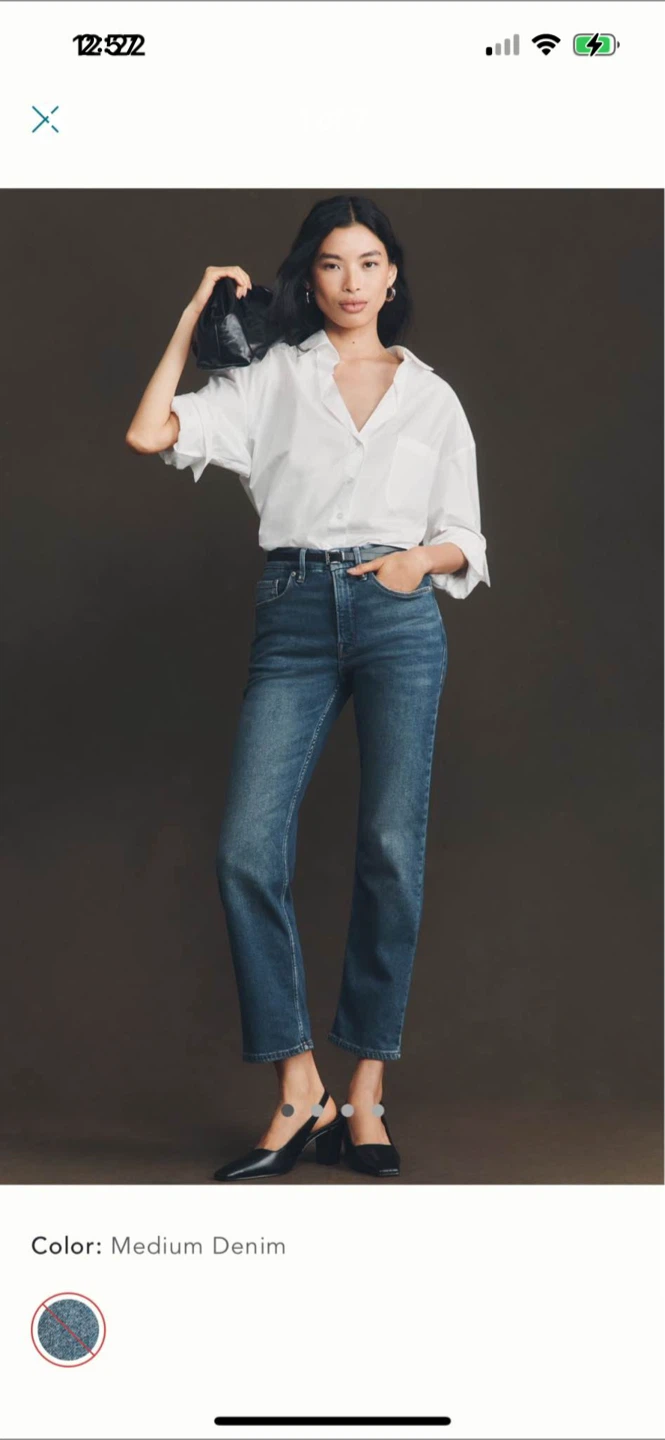 BNWT Good American Good Icon high rise straight leg jeans 2