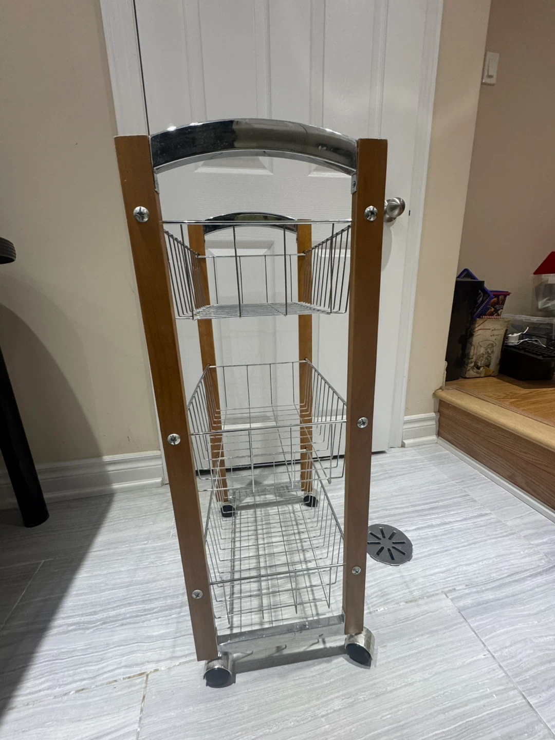 3-Tier Rolling Fruit and Vegetable Storage Cart - photo 2
